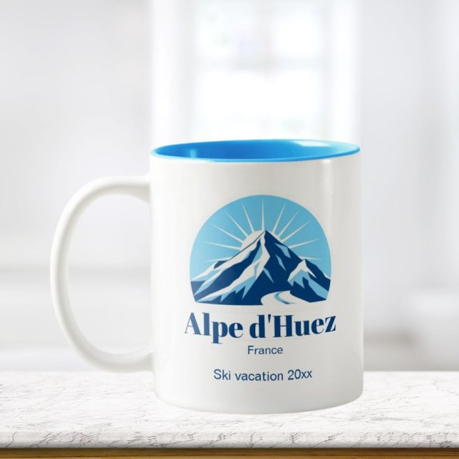 Alpe d'Huez France, tasse de vacances ski (Créateur téléchargé)