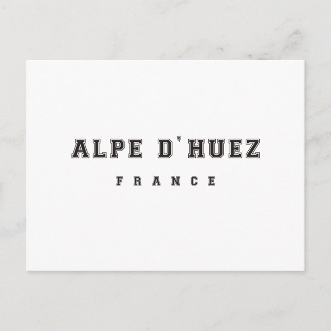 Alpe dhuez Frankreich Postkarte (Vorderseite)