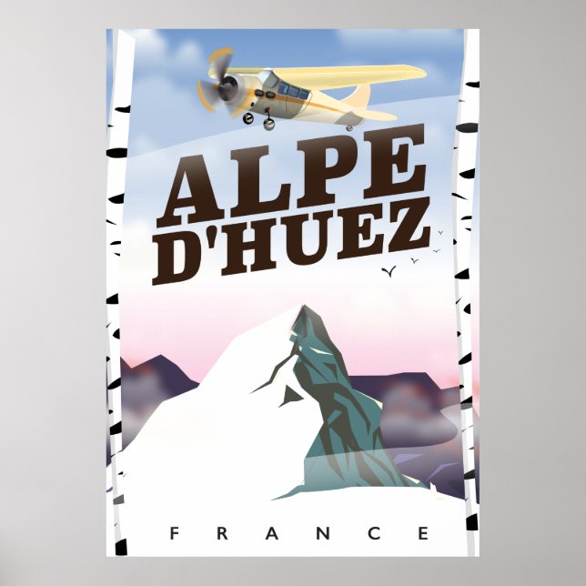 Alpe d'Huez, Frankreich - Skireisepaket Poster (Vorne)