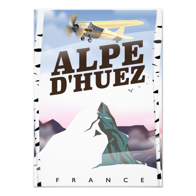 Alpe d'Huez, poster de voyage ski en France (Devant)