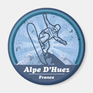 Alpe d'Huez Skigebiet - Snowboard Magnet
