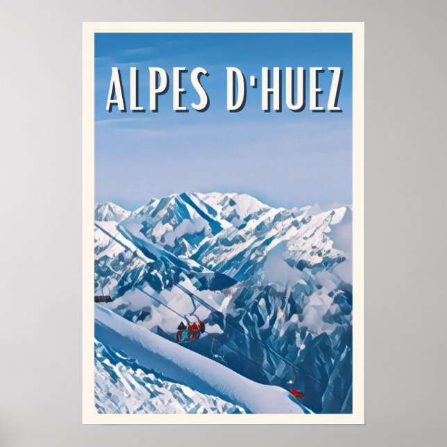 Alpe d'Huez Skistation Poster (Vorne)