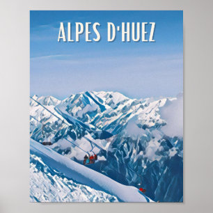 Alpe d'Huez Skistation Poster