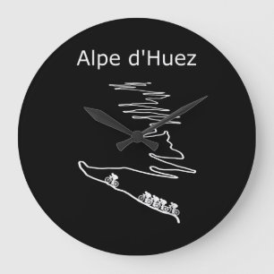Alpe Huez in Frankreich Radfahrer Designer Männer Große Wanduhr