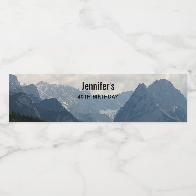 Alpen Berge Landschaftliches Foto (Einzelnes Label)