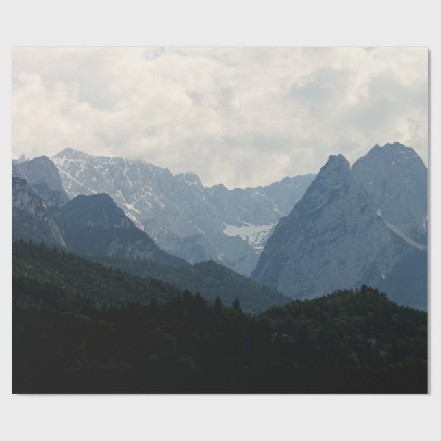 Alpen Berge Landschaftliches Foto Geschenkpapier (Flach)