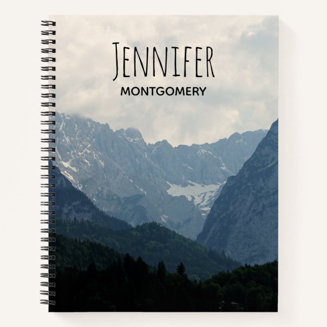 Alpen Berge Landschaftliches Foto Notizbuch (Vorderseite)