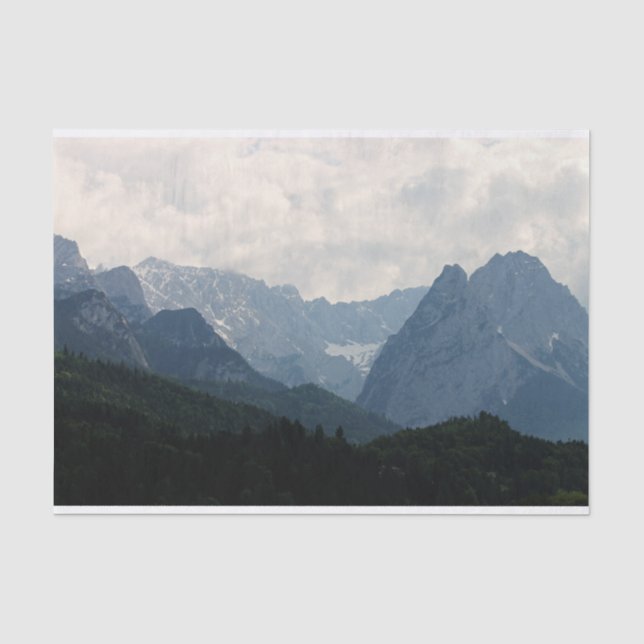 Alpen Berge Landschaftliches Foto Seidenpapier (Vorderseite)