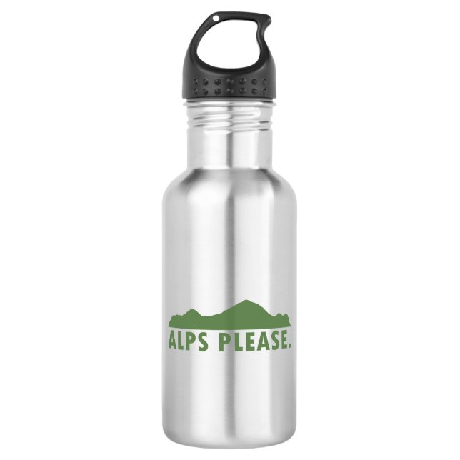 Alpen Bitte Edelstahlflasche (Vorderseite)
