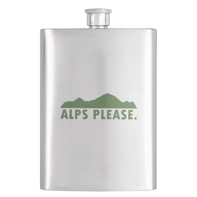 Alpen Bitte Flachmann (Vorderseite)