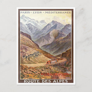 Alpen Frankreich Vintage-Reise Postkarte