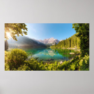 Alpen Lago di Fusine Juliaschen Poster
