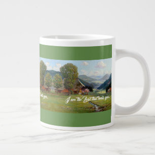 Alpen Meadow Stream Gott heilt Sie Jumbo-Tasse