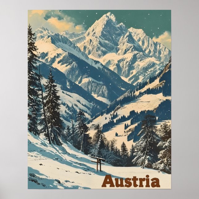 Alpen Österreich Vintag Poster (Vorne)