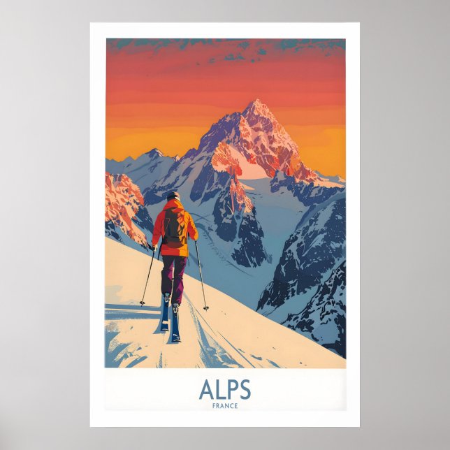 Alpen Poster Frankreich 1 (Vorne)