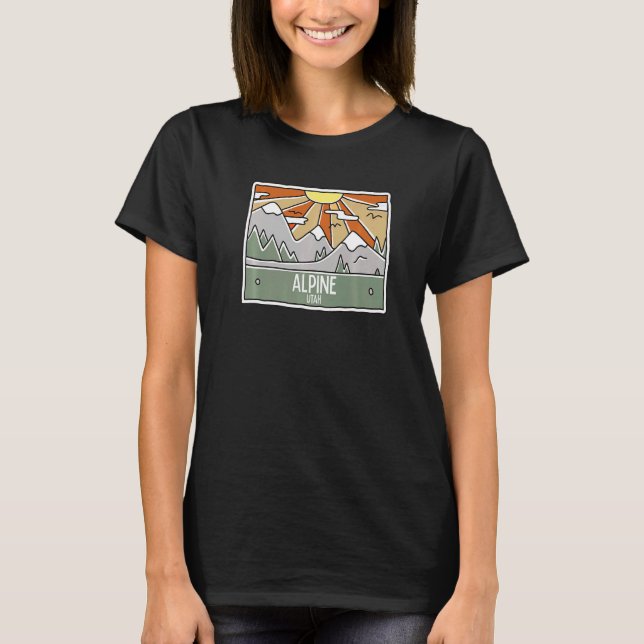 Alpen Utah Berge UT Urlaub Souvenir Premium T-Shirt (Vorderseite)
