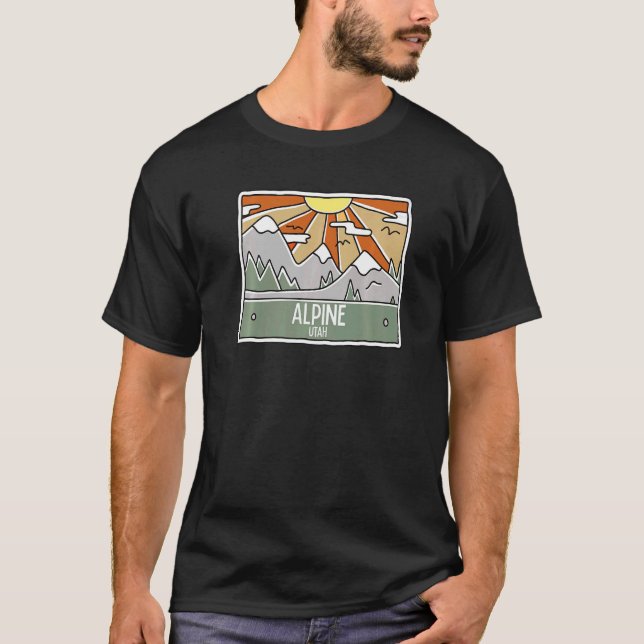Alpen Utah Berge UT Urlaub Souvenir Premium T-Shirt (Vorderseite)