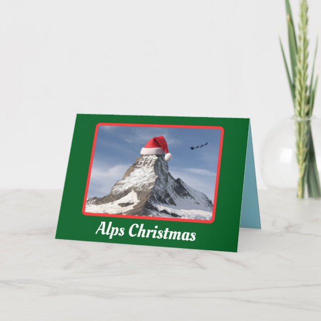 Alpen Weihnachten Karte (Vorderseite)