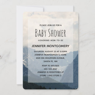 Alpenberge Natur Foto Land Baby Shower Einladung