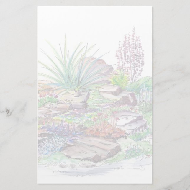 Alpengarten Landschaft Briefpapier (Vorderseite)