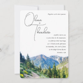 Alpengebirge Hochzeiten Einladung