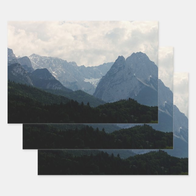 Alpengebirge Natur Foto Geschenkpapier Set (Set)