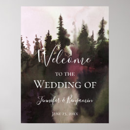 Alpengebirge Willkommen bei unserer Hochzeit | Poster