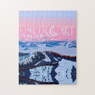 Alpenglow Ski d'hiver Puzzle de snowboard