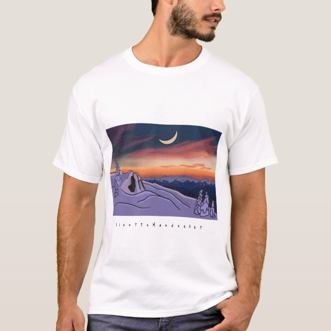 Alpenglow Sunset Mountain T Shirt (Vorderseite)
