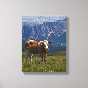 Alpenkuh gezackte Canvas Leinwanddruck