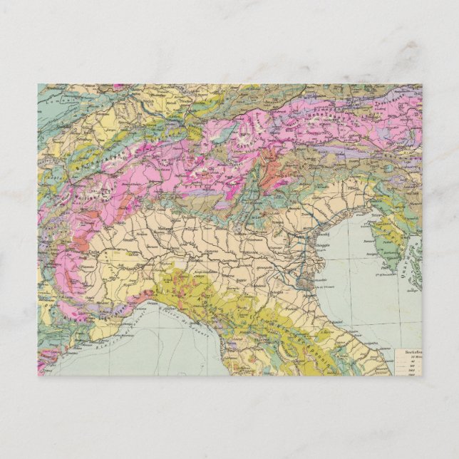 Alpenlander - Atlas Karte der Alpen (Vorderseite)