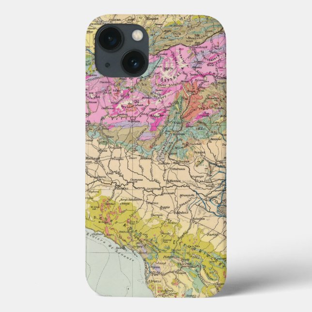 Alpenlander - Atlas-Karte der Alpen Case-Mate iPhone Hülle (Rückseite)