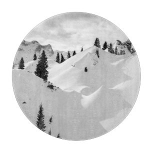 Alpenlandschaft: Schneesichere Berge Schneidebrett