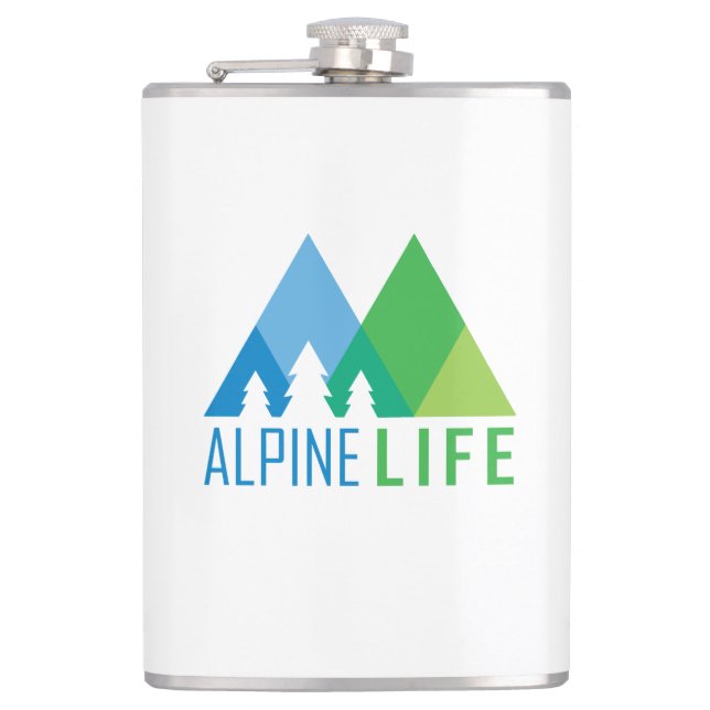 Alpenleben Flachmann (Vorderseite)
