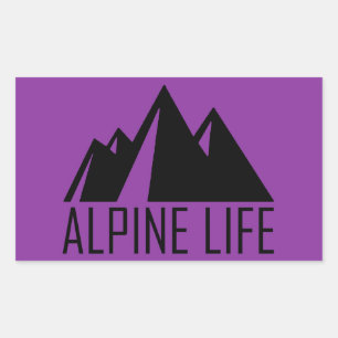 Alpenleben Rechteckiger Aufkleber