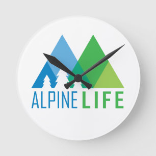 Alpenleben Runde Wanduhr