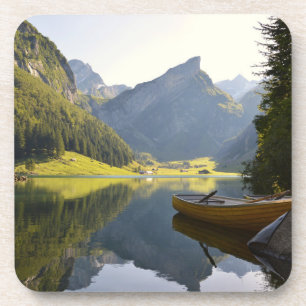 Alpensee in der Schweiz Getränkeuntersetzer