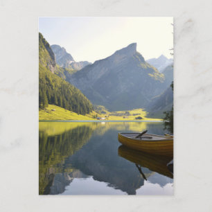Alpensee in der Schweiz Postkarte