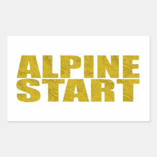 Alpenstart (Topo) Rechteckiger Aufkleber