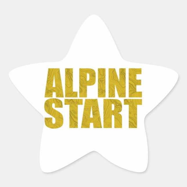 Alpenstart (Topo) Stern-Aufkleber (Vorderseite)