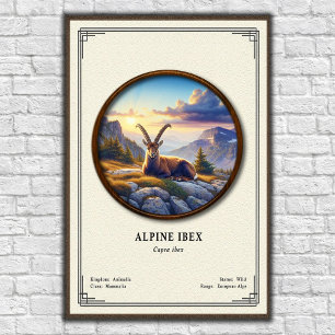 Alpensteinbock Zoologie Reihe Poster