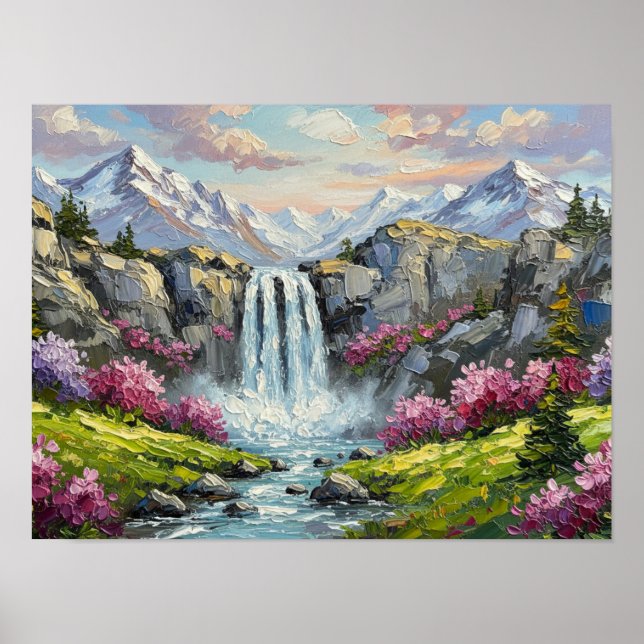 Alpenwasserfall-Serenade Poster (Vorne)