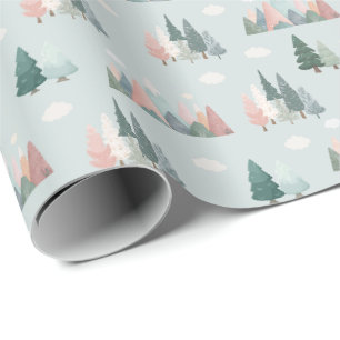 Alpenwiegenlied auf Blassgrün Geschenkpapier