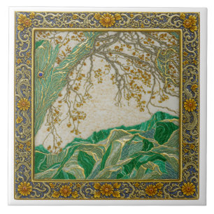 Alpes françaises or argent lapis ambre carreau en