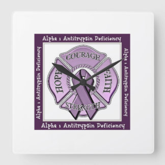 alpha 1 Antitrypsin Deficiency Clock Quadratische Wanduhr