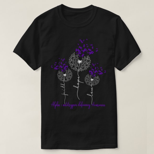 Alpha 1 Antitrypsin-Defizit-Bewusstsein T-Shirt (Design vorne)