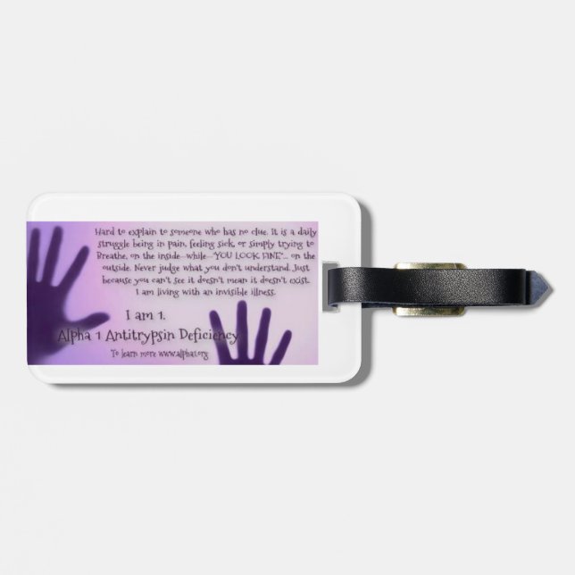 Alpha 1 antitrypsin Mangelumbau Gepäckanhänger (Rückseite horizontal)