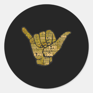 Alpha African Fraternity Hand Sign Words 1907 Runder Aufkleber