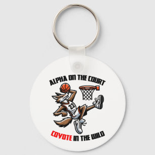 Alpha auf dem Hofe Coyote in der Wildnis Schlüsselanhänger