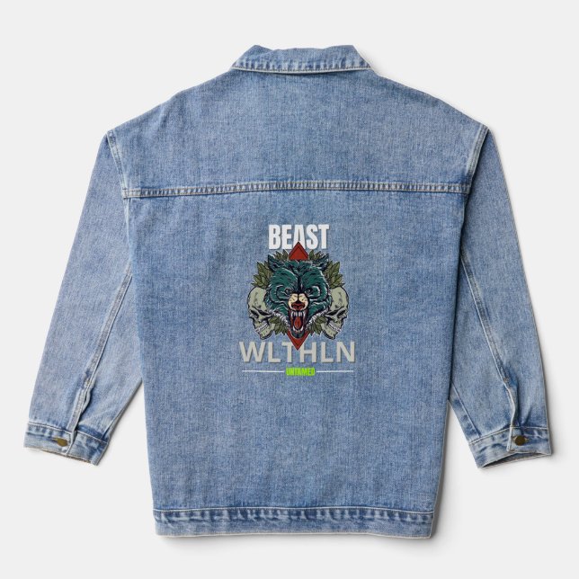 Alpha Beast _ Untamed Wolf Streetwear Fearless  (Verso)